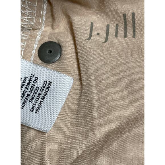 J.Jill Pale Ecru Cotton Twill Slim Ankle Pant size 6 - Picture 5 of 7